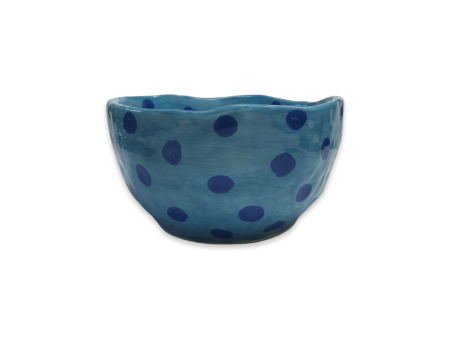 Ceramic Dot Bowl - Blue on Sale